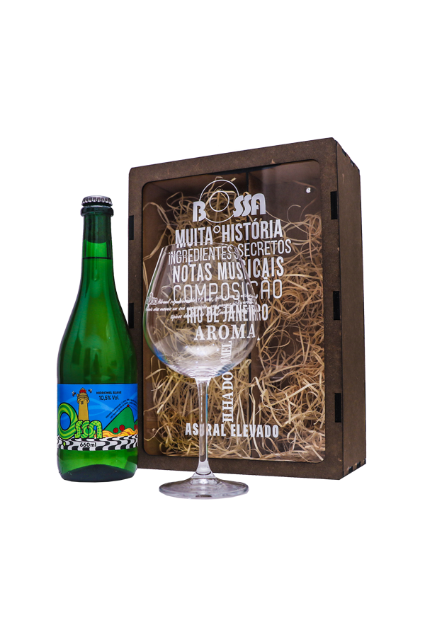 Kit Hidromel + Taça + Caixa porta rolhas